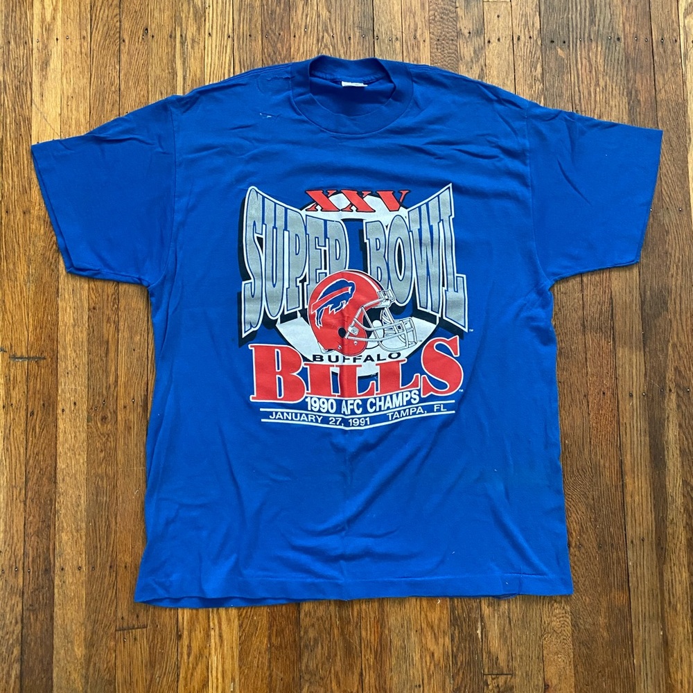 Vintage Buffalo Bills T Shirt - 1990s Blue
